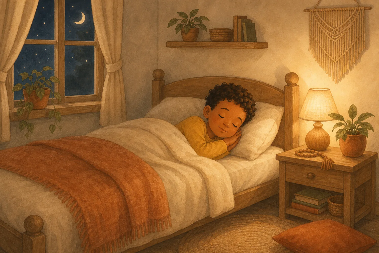 Rutina de mantras antes de dormir para niños